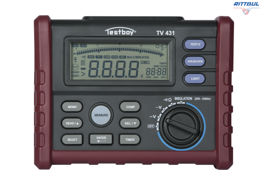 Testboy TV 431 Цифров измерител на изолационно съпротивление, 2500 V - Rittbul