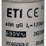 Стопяем предпазител ETI 002651046 CH22 22x58 690V gG 40A