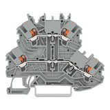 WAGO 2000-2202 Двуетажна редова клема TOPJOB`S 1мм2, N/L, сива
