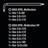 WERA 05022699001 Комплект L-ключове 3950/9 Hex-Plus Multicolour HF Stainless