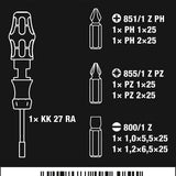 WERA 05073660001 Тресчотна отвертка 1/4“ Kraftform Kompakt с битове (7 части)