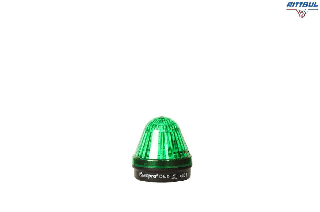 COMPRO CO BL 50 GL 024 2F LED Сигнална лампа BL 50, зелена, пост./ мигаща светлина 24 V AC DC / CO BL 50 GL 024 2F / 6152043400