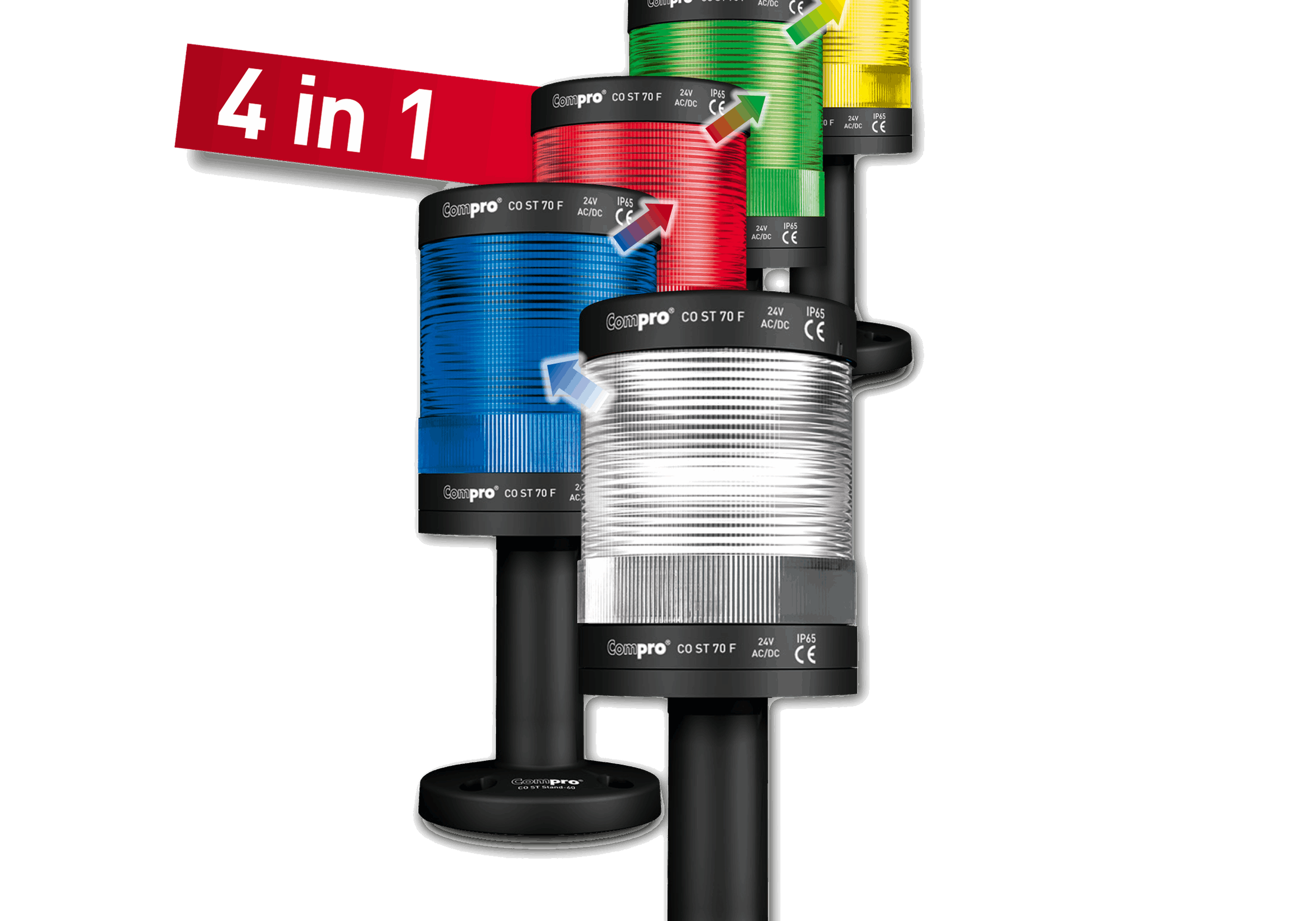 COMPRO CO ST 70 RGBA 24 Светлинен елемент, комбиниран 4 светлини /CO ST 70 RGBA 24 / 6108413600