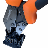 DRUSEIDT 12202 Комплект клещи Profi-Crimp Plus с 3 броя скоби за кримпване и магнитен държач