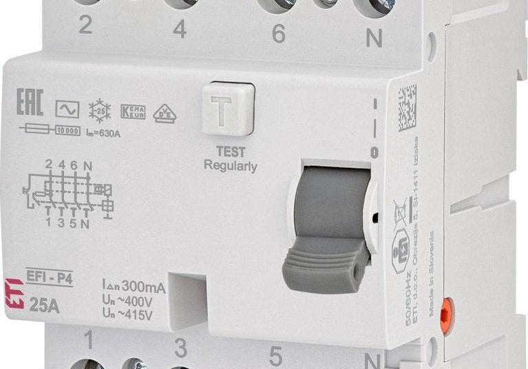 Дефектнотокова защита 4p 25А тип AC, 300mA