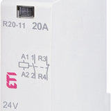 ETI 002461221 Модулен контактор 2P 1модул 20А 1NO+1NC 24 V AC