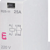 ETI 002463504 Модулен контактор 2P 1модул 25А 1NO+1NC 230 V AC