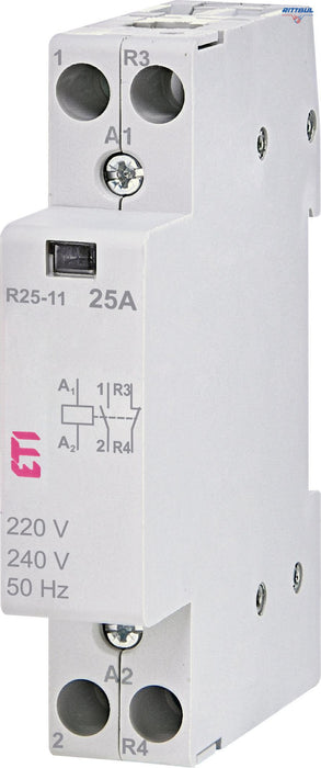 ETI 002463504 Модулен контактор 2P 1модул 25А 1NO+1NC 230 V AC