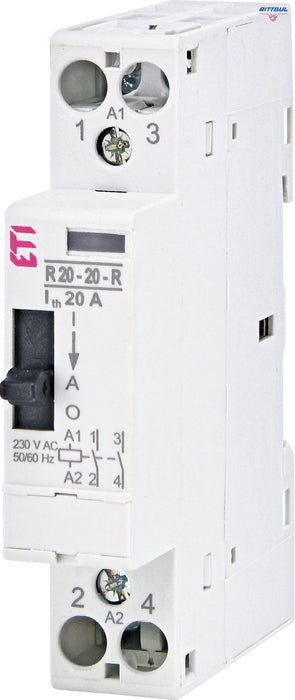 ETI 002464040 Модулен контактор 2p 1 модул 20А 2NO 230 V AC с ръчно управление