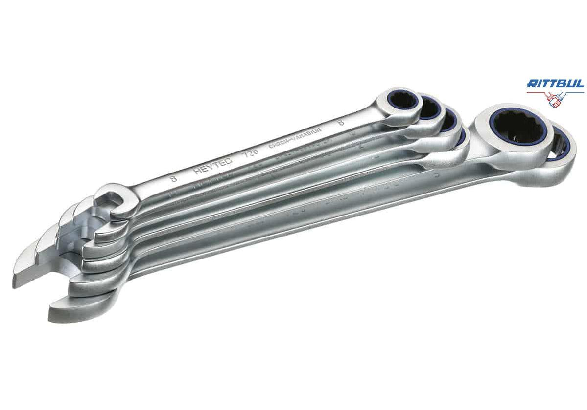 HEYTEC 50720600080 Комплект звездог. ключове с тресч. 8-19 мм (6 бр.) - Rittbul