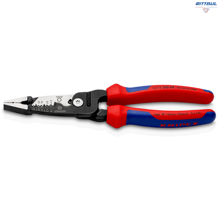 KNIPEX 13 72 200 ME Клещи за заголване и рязане на кабели WireStripper - 2K ръкохватка