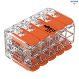 Инсталационна клема с лост Wago 221-420 до 4 mm2 (15 бр. в опаковка)