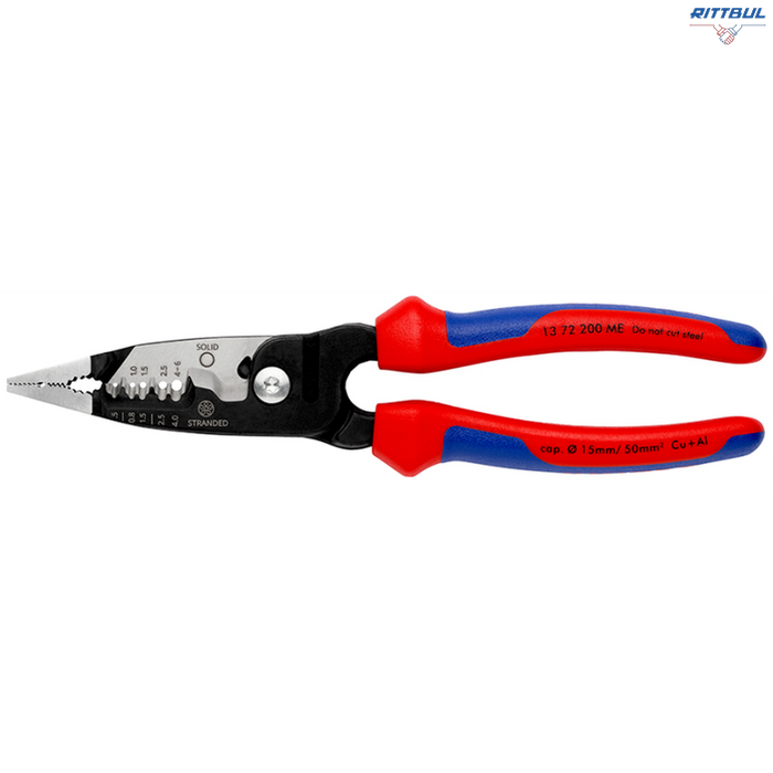 KNIPEX 13 72 200 ME Клещи за заголване и рязане на кабели WireStripper - 2K ръкохватка