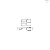 Изолиран кабелен накрайник DRUSEIDT 1 мм2 L=10 мм (100 броя), червени