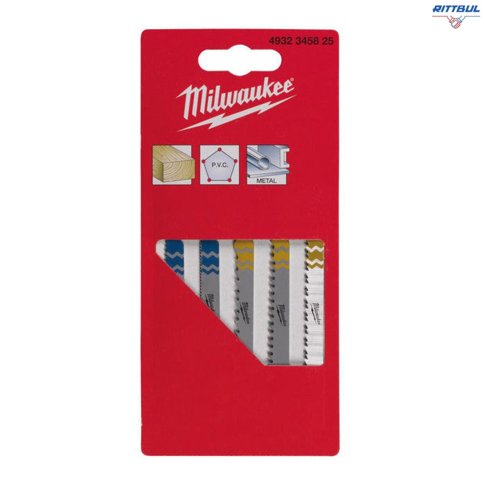 MILWAUKEE 4932345825 Комплект ножове за зеге Milwaukee (5 части) за дърво и метал