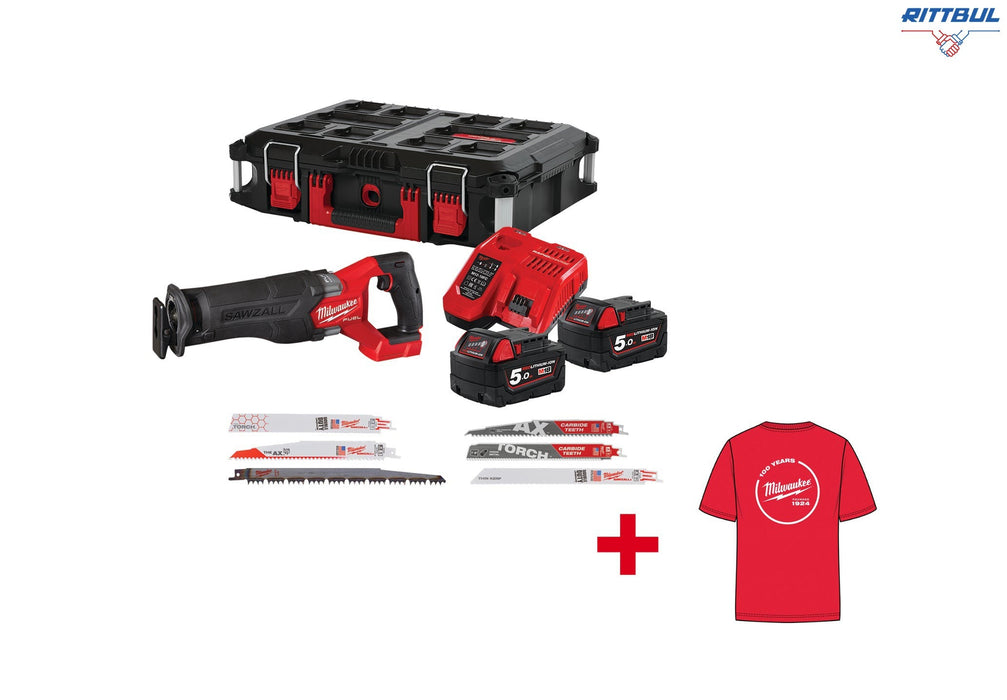 MILWAUKEE 4933498242 Акумулаторен саблен трион к-кт M18FSZ100P-502P FUEL COMBO KIT IN2