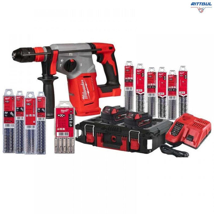 MILWAUKEE 4933498243 Акумулаторен перфоратор к-кт SDS-PLUS M18BLHX100P-502P BRUSHLESS COMBO KIT IN2