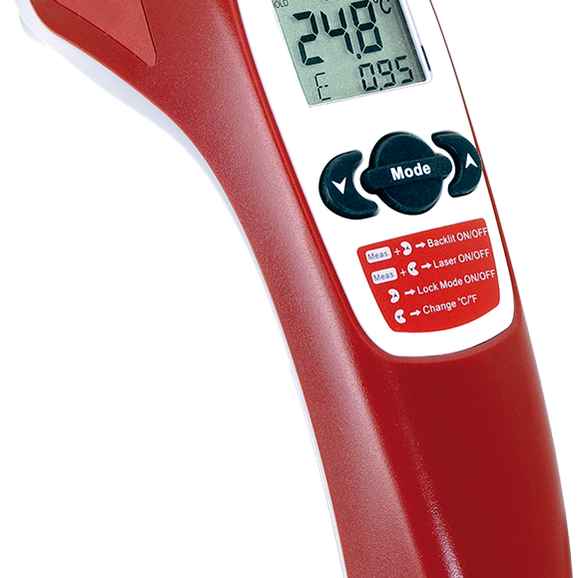 Testboy TV 325 Инфрачервен термометър от -20 до 550 градуса, функции за настройка - Rittbul