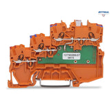 WAGO 2000-5372/1102-953 3-проводна захранваща клема със сензор; LED (зелен); 1 mm2; оранжев - Rittbul
