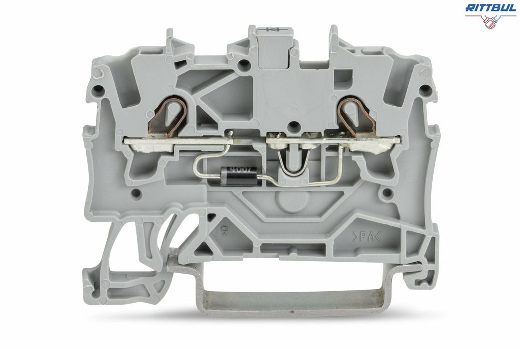 WAGO 2001-1211/1000-411 2-проводникова клема с диод 1N4007; анод, дясна страна - Rittbul