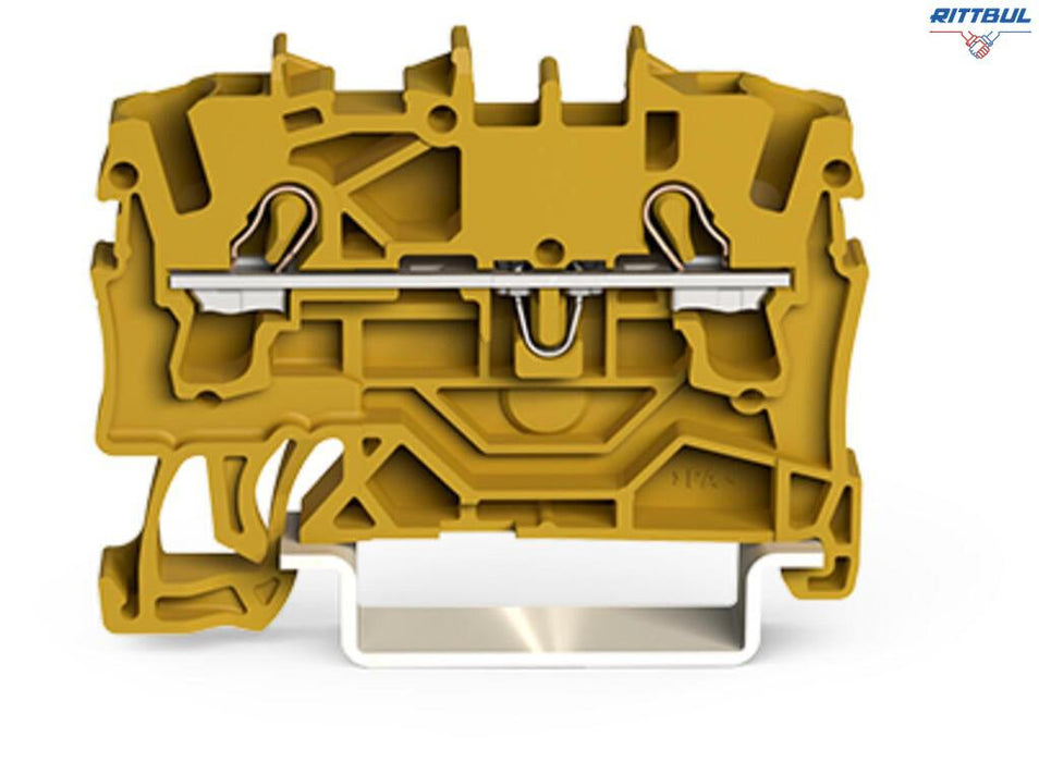 WAGO 2002-1206 Редова клема TOPJOB`S 2.5мм2, 2Р, жълта
