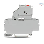 WAGO 2002-1611/1000-541 2-проводникова клема за миниатюрен метричен предпазител 5x20мм; с LED индикация, 12-30V - Rittbul