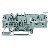 WAGO 2002-1761 3-проводна базова клема за DIN шина 35 x 15 мм 35 x 7.5; 2,5 mm2 - Rittbul