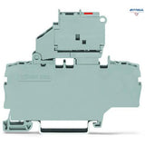 WAGO 2002-1911/1000-836 2-проводна клема за миниатюрен метричен предпазител 5x20мм; с LED индикация, с допълн.замостване ; 230 V - Rittbul