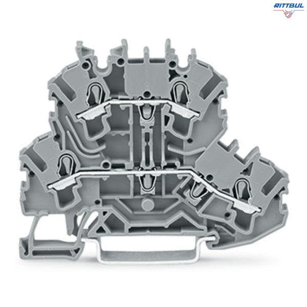 WAGO 2002-2201 Двуетажна клема TOPJOB`S 2.5мм2, L/L, сива