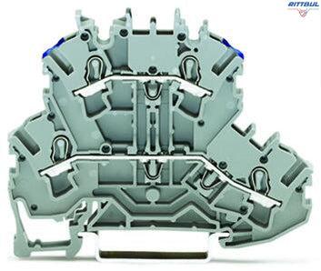 WAGO 2002-2203 Двуетажна клема TOPJOB`S 2.5мм2, L/N - Rittbul