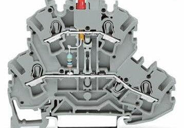 WAGO 2002-2221/1000-413 Компонентна клема, двуетажна, LED (червен); 24 VDC - Rittbul