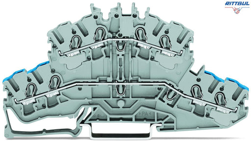 WAGO 2002-2402 Двуетажна клема TOPJOB`S 2.5мм2, N/L с N-маркировка на входовете - Rittbul
