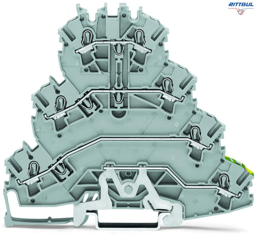 WAGO 2002-4127 Четириетажна клема TOPJOB`S 2.5мм2, L1/ L2/L3 PE - Rittbul