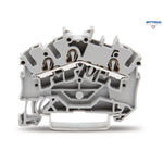 WAGO 2002-6301 Редова клема 2,5мм, 3Р със странична маркировка, сива - Rittbul