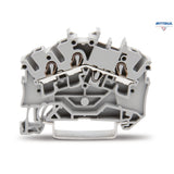 WAGO 2002-6301 Редова клема 2,5мм, 3Р със странична маркировка, сива - Rittbul