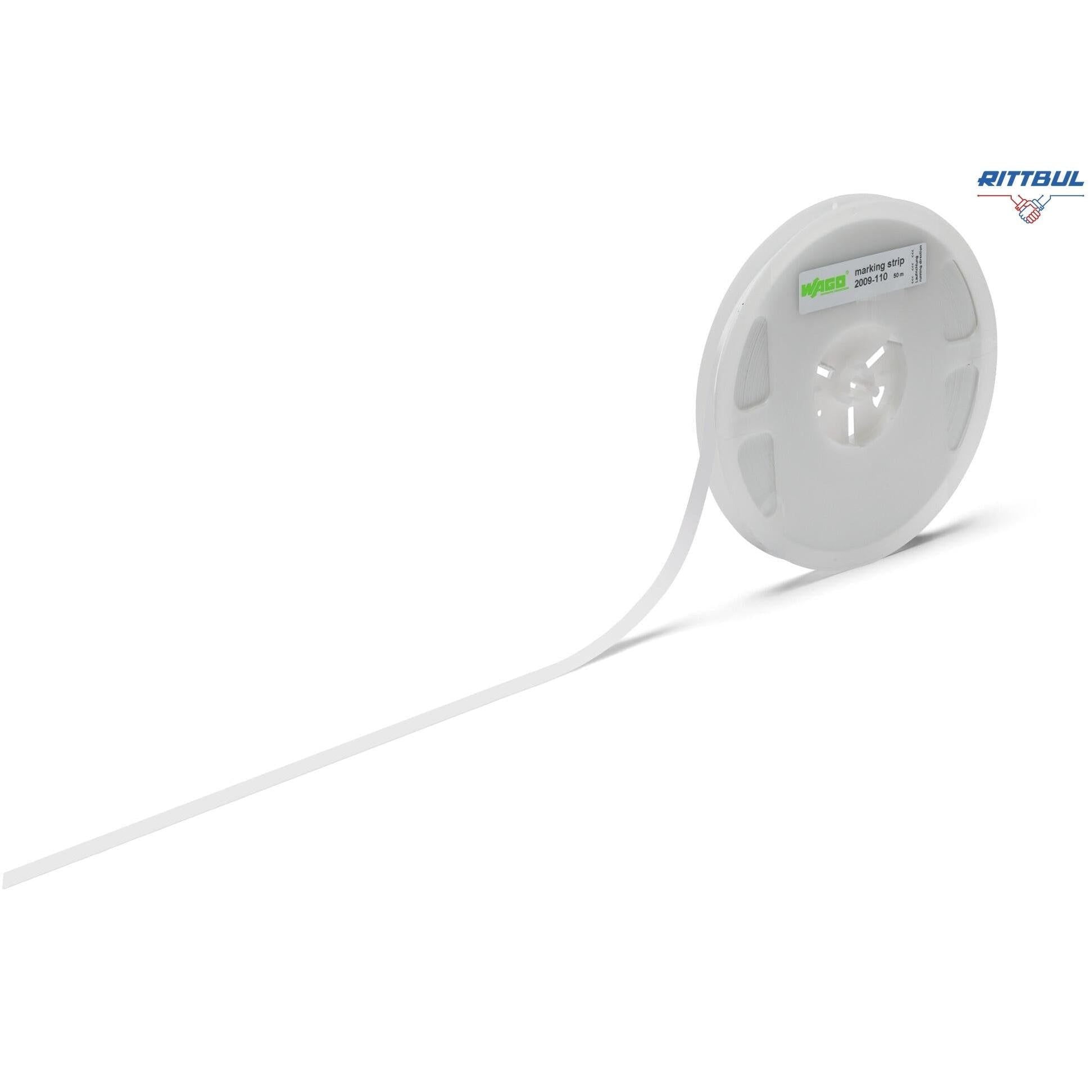 WAGO 2009-110 Маркираща лента, ширина 11 mm, бяла, дължина 50 m - Rittbul