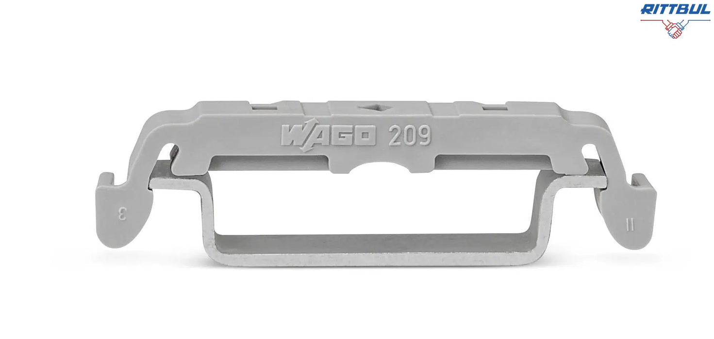 WAGO 209-120 Монтажен крак; може да се закопчава за клеми с монтажен крак; за монтаж на релейни модули; 6,4 mm ширина; сив