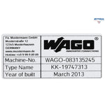 WAGO 210-804 Етикет, самозалепващ, 44 x 99 mm, полиестер, сребърен, 500 бр./ ролка - Rittbul