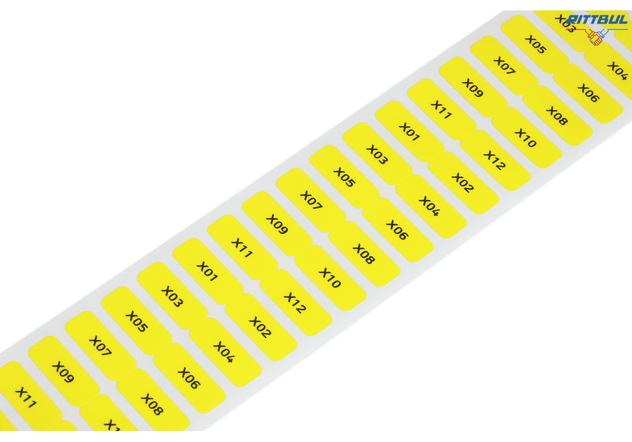 WAGO 210-807 Самозалепващи етикети, 20 x 8 mm, полиестер, бял, 3 000 бр./ ролка - Rittbul