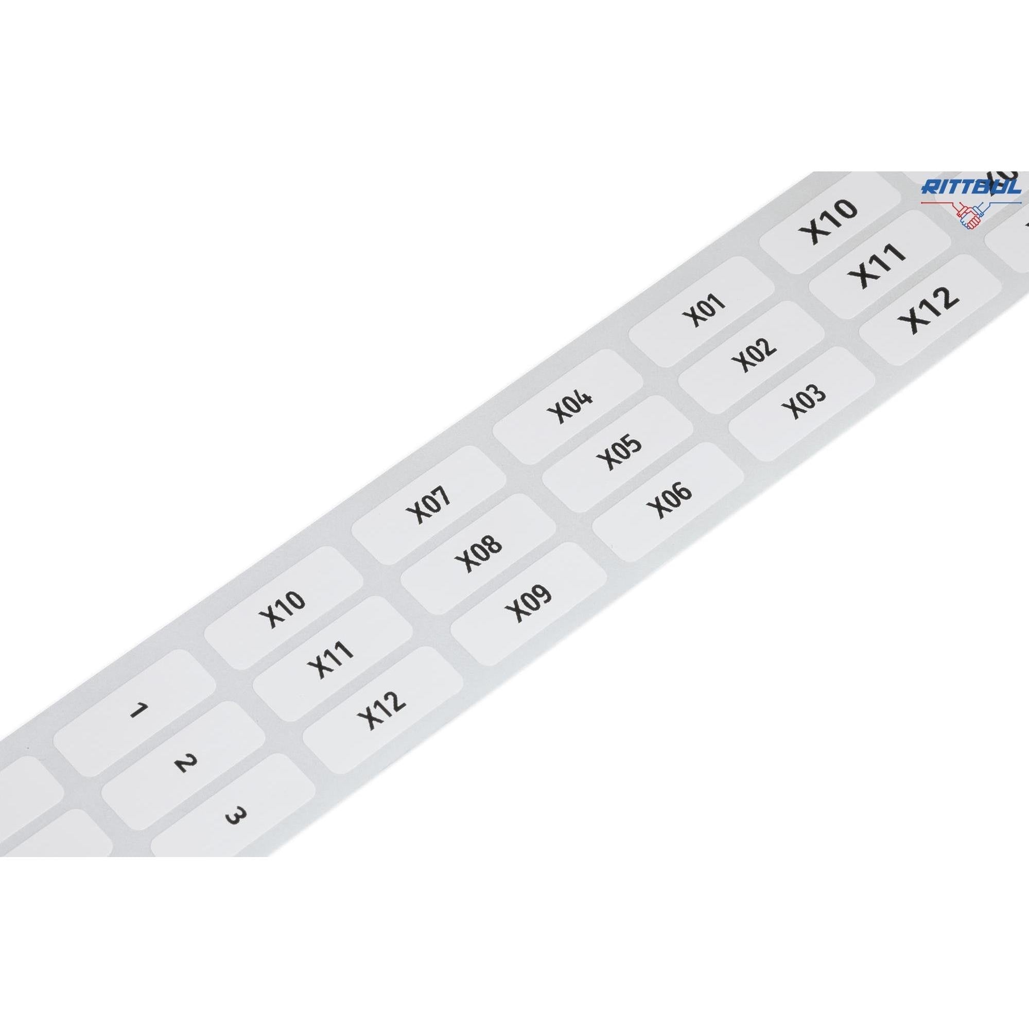WAGO 210-808 Самозалепващи етикети, 9,5 x 25 mm, полиестер, бял, 1 500 бр./ ролка - Rittbul