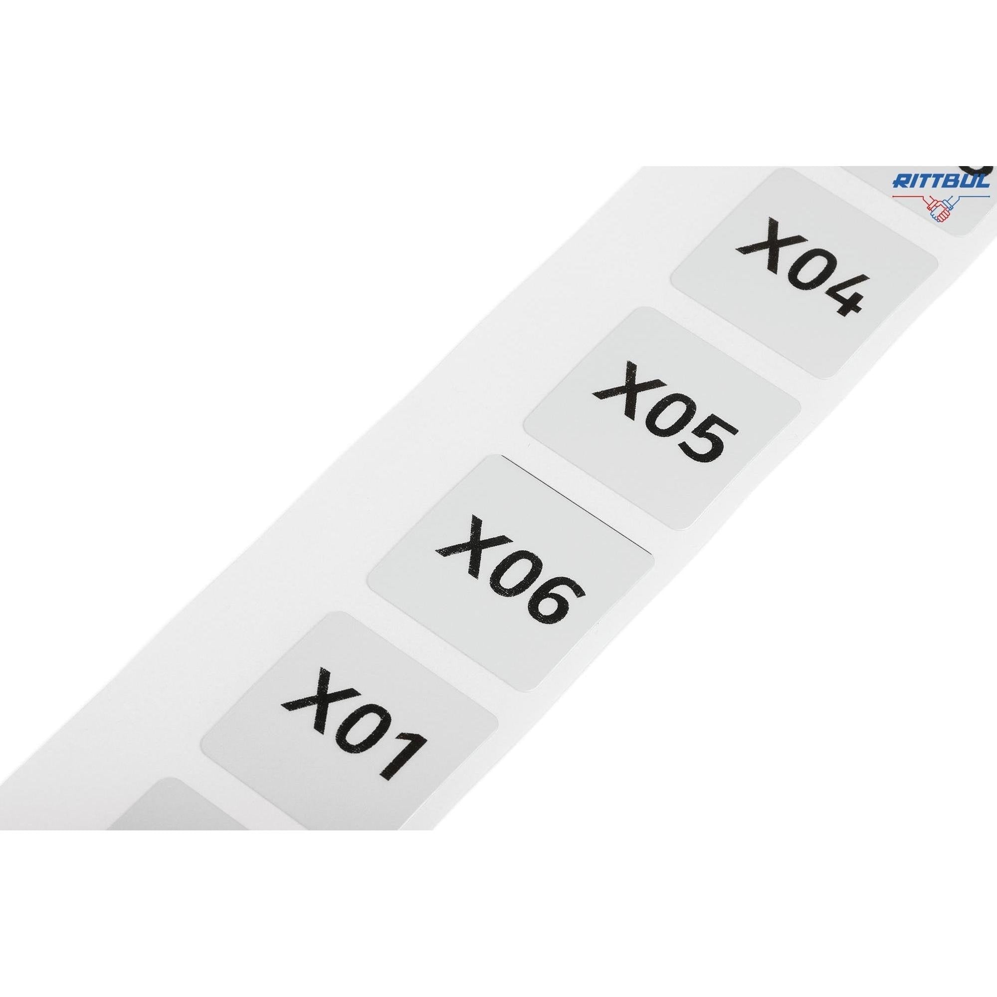 WAGO 210-854 Етикет за бутон, 28 x 28 mm, полиестер, с лепило, сребърен, 500 бр./ ролка - Rittbul