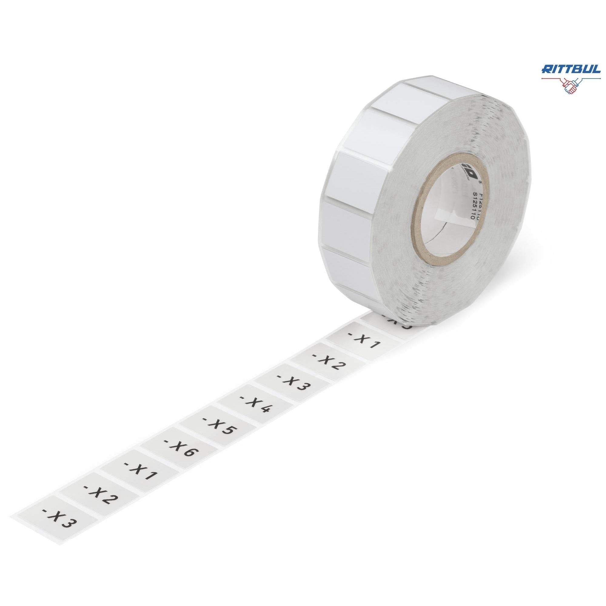 WAGO 210-856 Етикет за бутон (за Siemens), с гумено покритие, без лепило, 27,5 x 17,5 mm, сребърен, 1 000 бр./ ролка - Rittbul