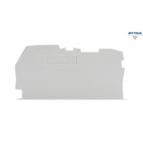 WAGO 2102-1291 Крайна и междинна пластина; 0,8 mm дебелина; сив - Rittbul
