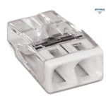 WAGO 2273-202 : Разклонителна Клема за твърд проводник, 2 проводна, бяла, 0,5-2,5 mm2 (100 броя в опаковка) - Rittbul