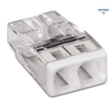 WAGO 2273-202 : Разклонителна Клема за твърд проводник, 2 проводна, бяла, 0,5-2,5 mm2 (100 броя в опаковка) - Rittbul