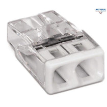 WAGO 2273-202 : Разклонителна Клема за твърд проводник, 2 проводна, бяла, 0,5-2,5 mm2 (100 броя в опаковка) - Rittbul