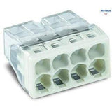 WAGO 2273-208 : Разклонителна Клема за твърд проводник, 8 проводна, сива, 0,5-2,5 mm2 (50 броя в опаковка) - Rittbul