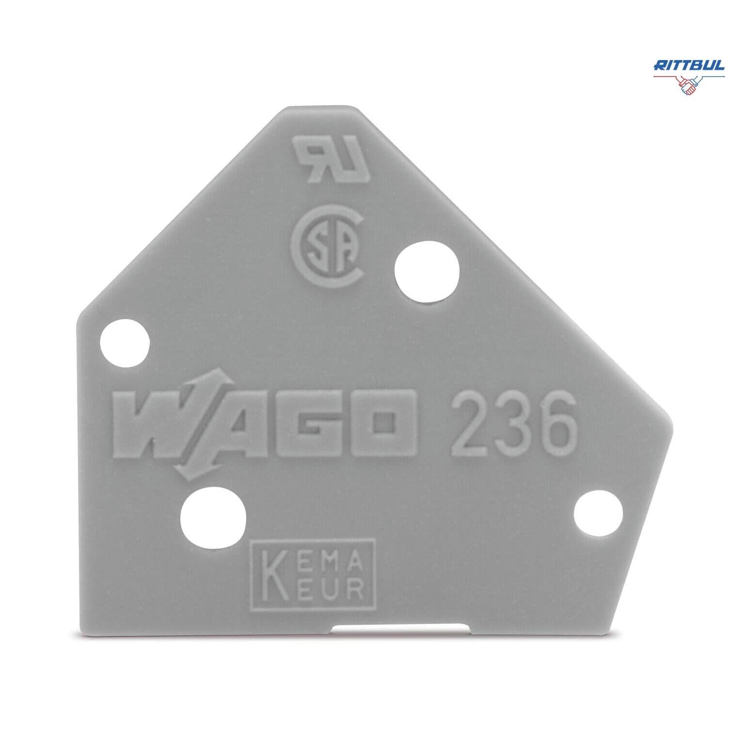 WAGO 236-100 End plate - Rittbul