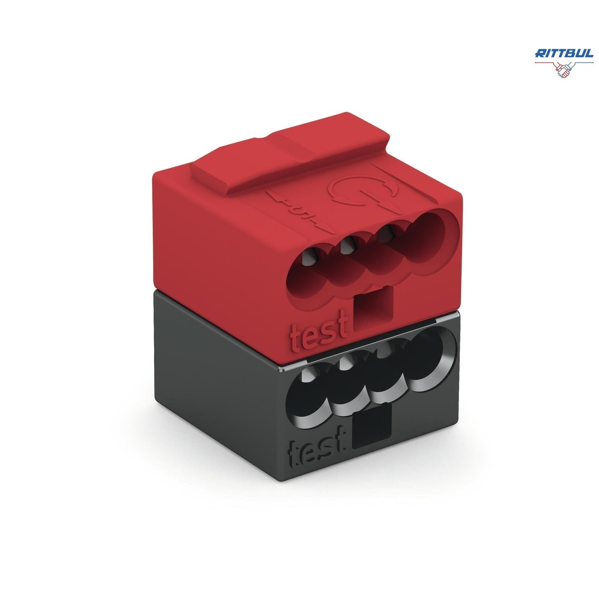 WAGO 243-211 4-проводен модулен конектор за печатна платка; O 0,8 mm; Разстояние между пиновете 5,75 mm; за отделни щифтове за запояване; за - Rittbul