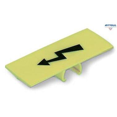 WAGO 285-1177 Protective warning marker; with high-voltage symbol, black - Rittbul
